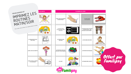 routines télécharger PDF imprimer sommeil discipline bienveillante parentalité