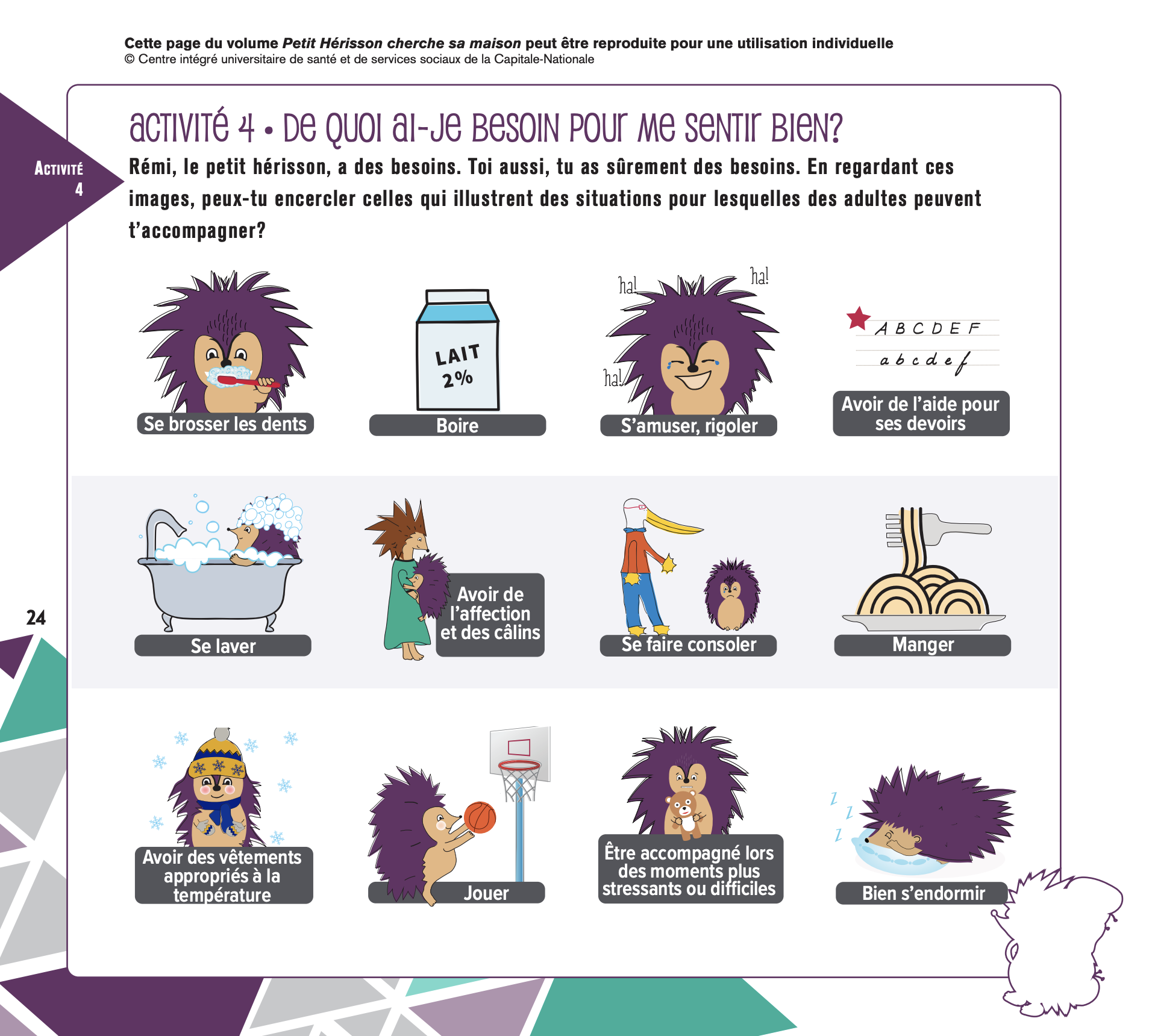Cahier d'activité pour soutenir l'estime de soi des enfants (outil à télécharger)