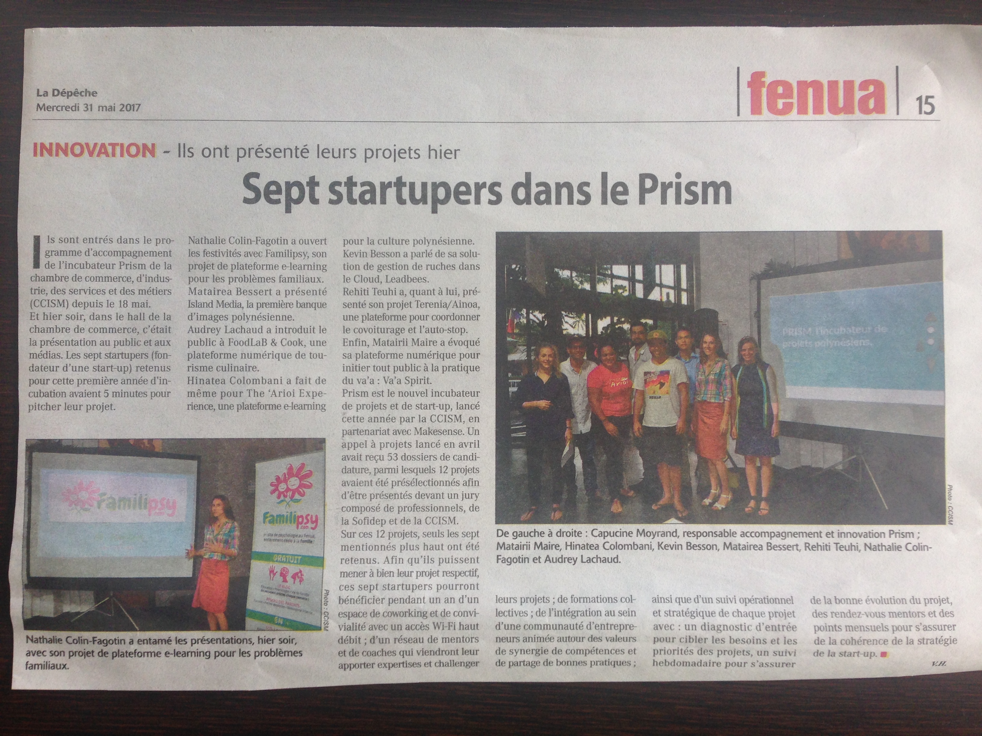 prism CCISM - Rentrée 2017 - Start-up