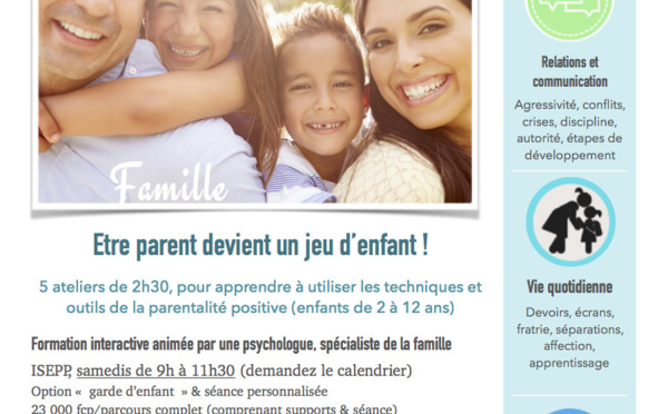 PARCOURS PARENTALITÉ - "Améliorez les relations avec vos enfants" (2-12 ans)
