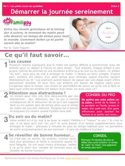 Fiche-outil "Démarrer la journée sereinement" Recto